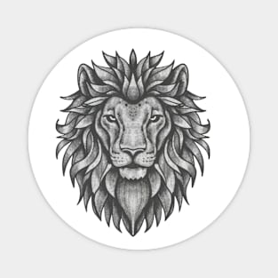 Lion head sketch monochrome Magnet